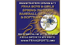 Baseball and Softball Registration Now Open!